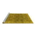 thumbnail image 2 of Ahgly Company Machine Washable Indoor Rectangle Oriental Yellow Industrial Area Rugs, 2' x 4', 2 of 4