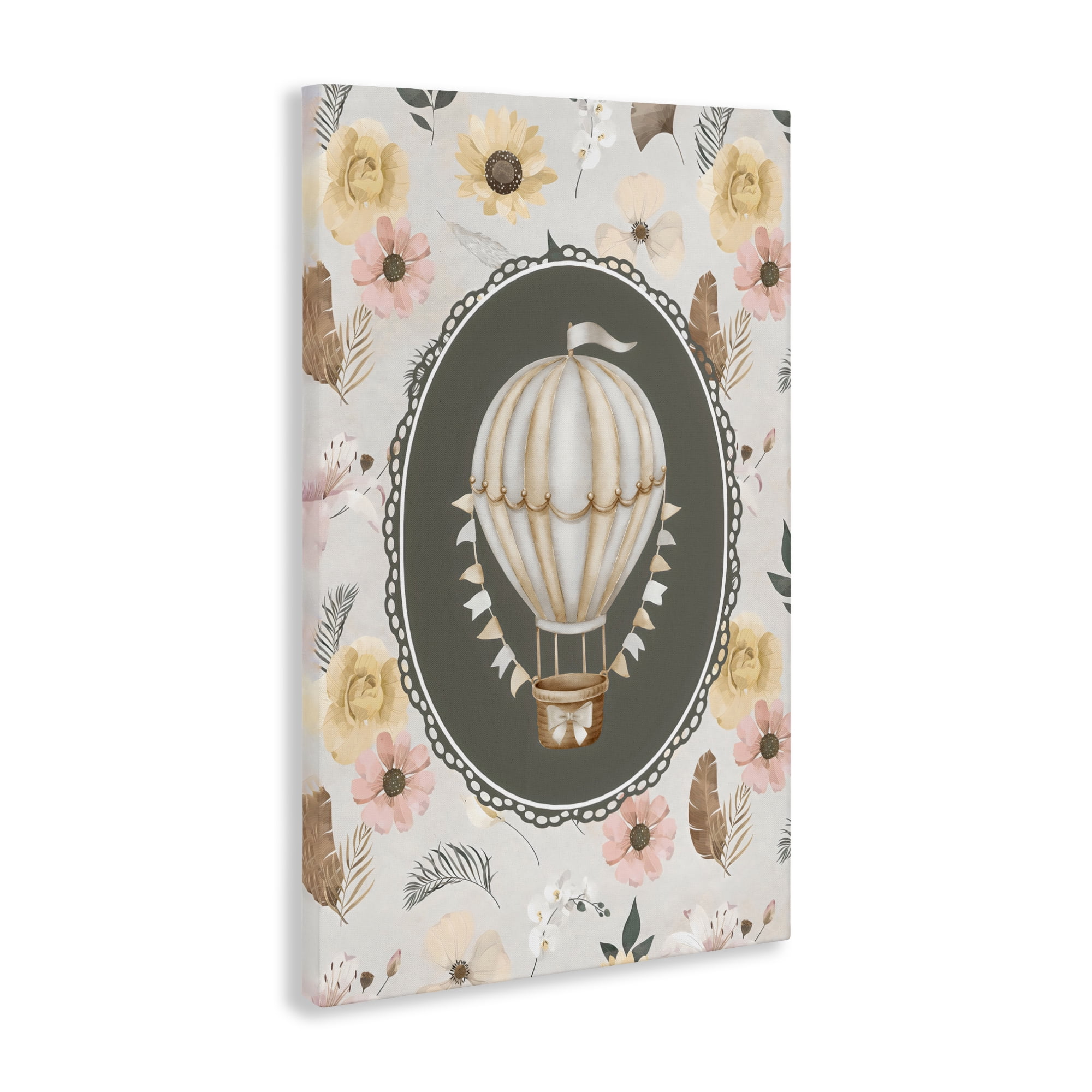 Stupell Industries Sunnyside Balloon over Florals Canvas Wall Art, design by Ink Drop Loft