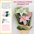 thumbnail image 3 of Pipe Cleaner Lily Set, DIY Chenille Stems Bouquet Kit Artificial Hand Crafted Innovative  For Holiday Decoration, 3 of 8
