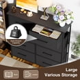 thumbnail image 4 of PayLessHere 8-Drawer Fabric Dresser for Bedroom,Closet Dresser with Metal Frame and Wooden Top Tall Storage Tower for Closet,Living Room and Entryway,Black, 4 of 7