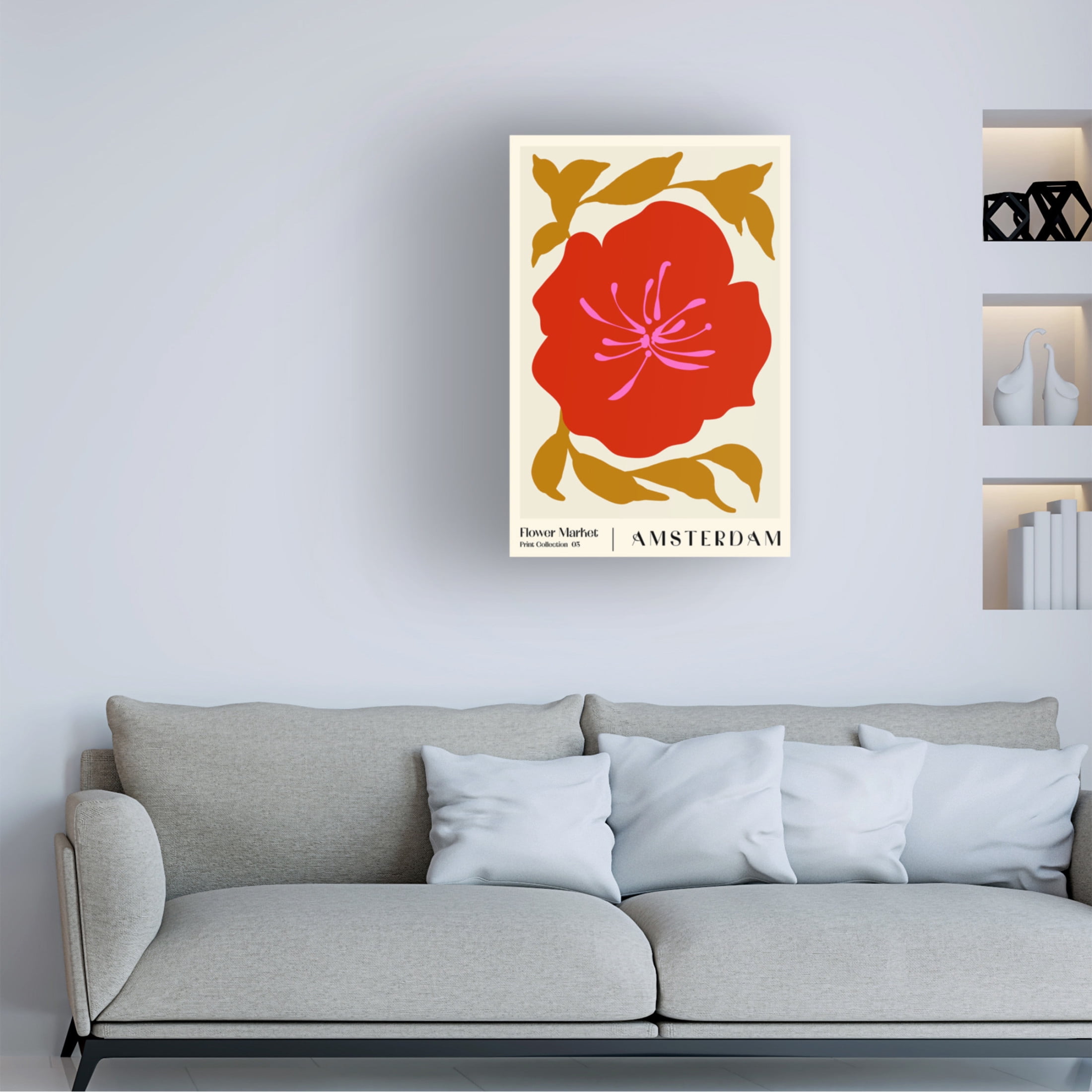 Trademark Fine Art NKTN   Flower Market Amsterdam Canvas Wall Art