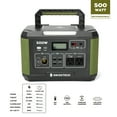 thumbnail image 3 of Swiss Tech 500W portable power station 519Wh solar compatible battery for outdoor & emergency use, 3 of 10