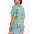 thumbnail image 5 of DreamFish Women's Plus Size Tops V Neck T Shirts Summer Short Sleeve Oversized Tees Casual Loose Fit Tunic, 5 of 5