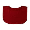 thumbnail image 3 of Women's Solid Color Detachable Collar, Cotton Crew Neck False Collar for Layering, Basic Undershirt Liner for Sweaters and Dresses, Fashion Top Accessory - Red, 3 of 9