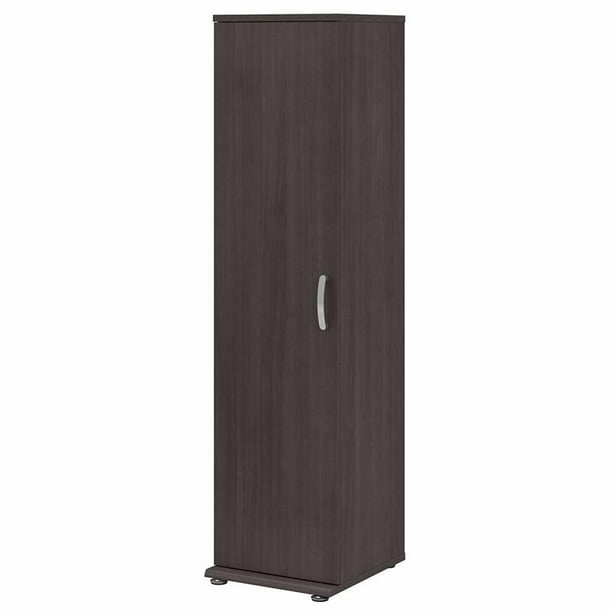 Universal Tall Narrow Storage in Storm Gray Engineered Wood