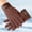 Brown, variant on LIZUOJUN Under $3 Touchscreen Gloves Thermal Gloves Winter Gloves Unisex Velvet Lined Windproof Anti-Slip Soft Stretchy Thin Warm Cold Weather Daily Essential Black,One Size