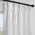 thumbnail image 3 of Faux Silk Taffeta French Pleated Blackout Curtains for Bedroom & Living Room Curtains - Single Panel Window Curtains, 3 of 5