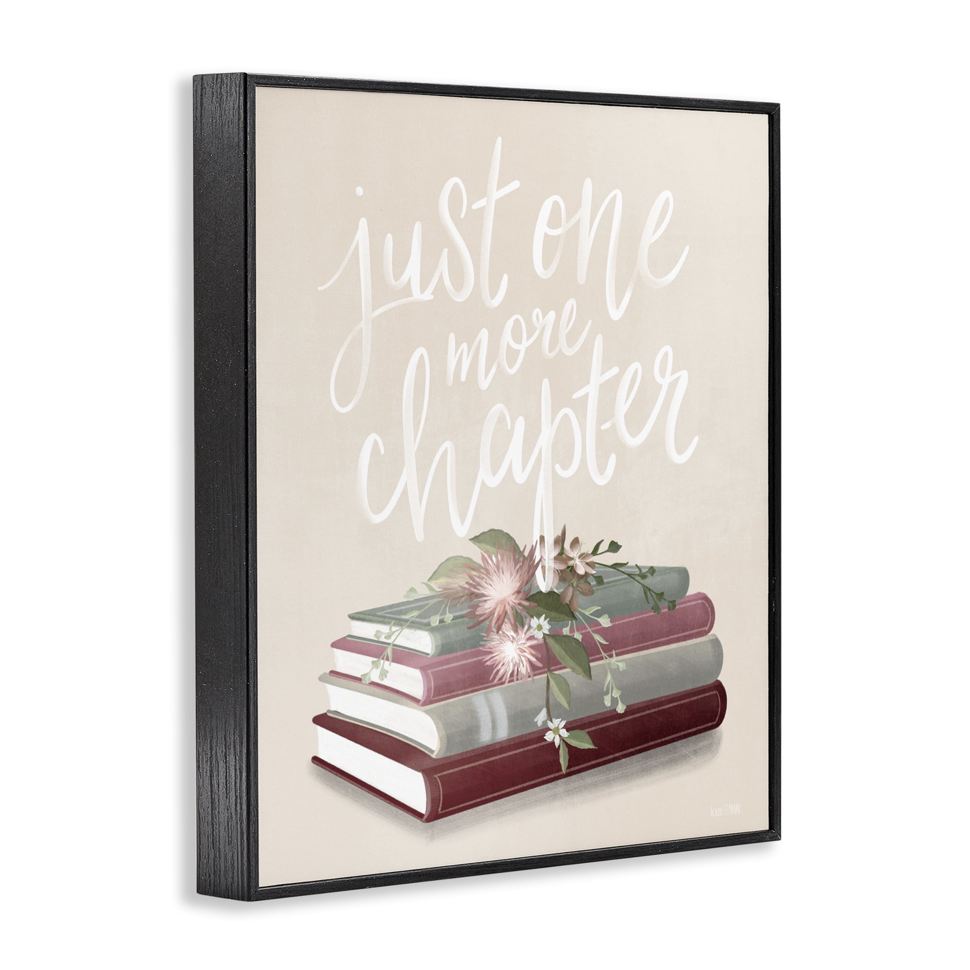 Stupell Industries One More Chapter on Beige Black Framed Giclee Art, design by House Fenway