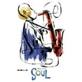 thumbnail image 2 of Boy's Soul Watercolor Saxophonist  Graphic Tee White X Small, 2 of 5