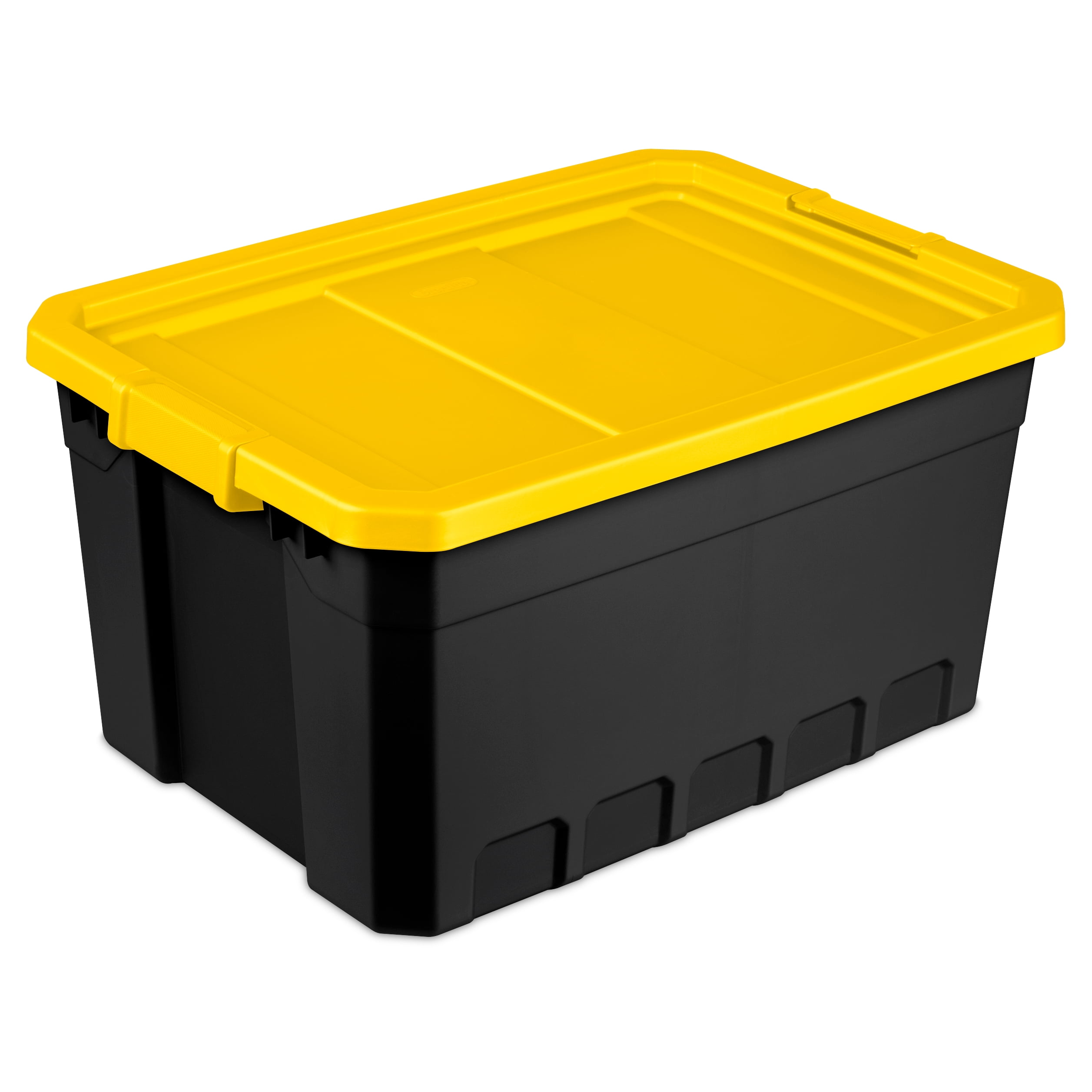 Sterilite 19 Gal./72 L Stacker Tote, Yellow Lily