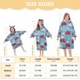 thumbnail image 4 of FORMRS Wearable Blanket Hoodie with Sleeves for Kids Cozy Flannel Sweatshirt, Blue Truck Clouds Pattern, 4 of 7