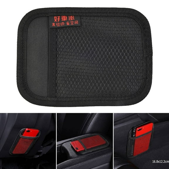 Black Car Vehicle Mesh Net Storage Bag Phone Holder Organizer Pouch Tidy Durable