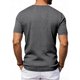 thumbnail image 5 of Tops para hombre, blusas y camisas de manga corta con cuello redondo para hombre, jersey de verano de color liso, informal, transpirable, de manga corta con cuello redondo, tops de poliéster para homb, 5 of 6