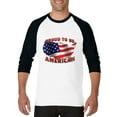 thumbnail image 1 of Artix - Mens Raglan Sleeve Baseball T-Shirts - American Proud To Be US Flag, 1 of 5