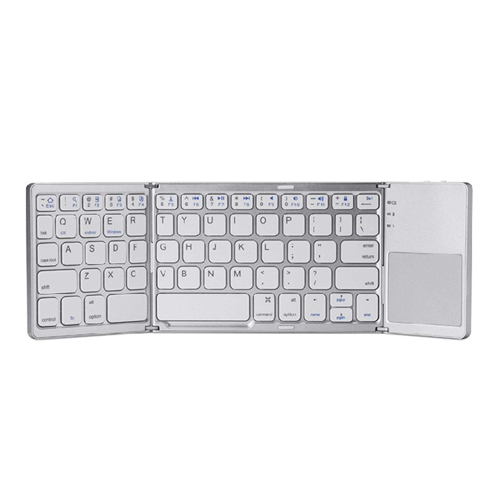 1Pcs Foldable Bluetooth Keyboard - Wireless Portable Keyboard with Touchpad, Tri-Fold Designed, Perfect for Travel Business Remote Work