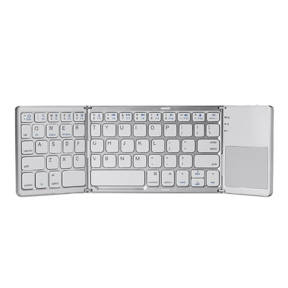 Wireless Keyboard and Mouse,Mini Folding Keyboard Wireless Portable Universal Foldable Keyboard with Touchpad for Android/Ios/Tablet,Wireless Keyboard with Touchpad