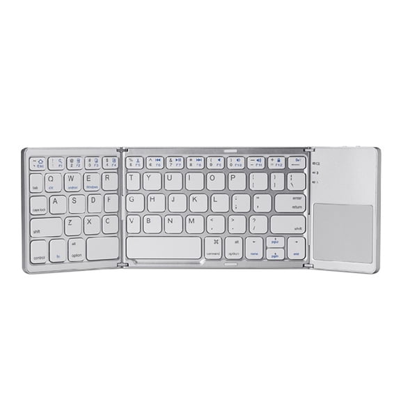 Mini Folding Keyboard, Wireless Portable Universal Foldable Keyboard with Touchpad for Android/iOS/Tablet