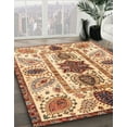 thumbnail image 2 of Ahgly Company Indoor Square Abstract Chestnut Red Oriental Area Rugs, 7' Square, 2 of 6