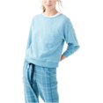thumbnail image 4 of Aeropostale Womens Brushed Pajama Sweater, Blue, Juniors, Small, 4 of 5