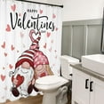 thumbnail image 5 of Newhomestyle Valentines Day Shower Curtain, 72"X72" Gnome Valentine Shower Curtain, Valentines Bathroom Decor, Happy Valentines Day Bathroom Set with Hooks, Cortinas de Baño de San Valentin, 5 of 7