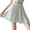 White, variant on Ohufall Flowy Skirts for Women Summer Solid Tiered A-Line Ruffle Swing Short Skirt Fashion Sexy Casual Elastic High Waist Pleated Mini Skirt