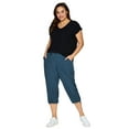 thumbnail image 2 of RBX Active Women's Plus Size Relaxed Lightweight Woven Cargo Capri Pant, 2 of 6