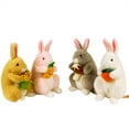 thumbnail image 3 of Bunny Stuffed Animals with Carrot,Easter Rabbit Plush Soft Cute Bunny Plush Toys Decoration for Boys and Girls Holiday Birthday Gift, 3 of 7