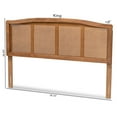 thumbnail image 6 of Baxton Studio Marieke Mid-Century Modern Ash Wanut Finished Wood and Synthetic Rattan King Size Headboard, 6 of 6