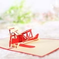 thumbnail image 2 of Minkissy 1Set 3D Greeting Card Airplane Party Decorations Red for Graduation, 2 of 8