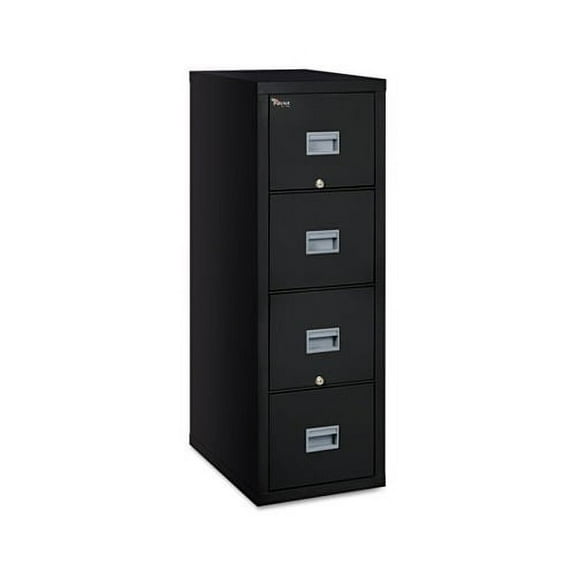 Patriot Insulated Four-Drawer Fire File Cabinets 17.75w x 25d x 52.75h, Black