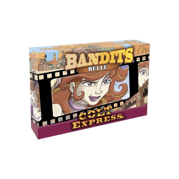 Colt Express Belle BANDIT PACK: ¡el modo de juego tortuoso de una mujer fatal! Juego de aventuras del Lejano Oeste Juego de estrategia de trenes para niños y adultos mayores de 10 años 2 a 6 jugadores
