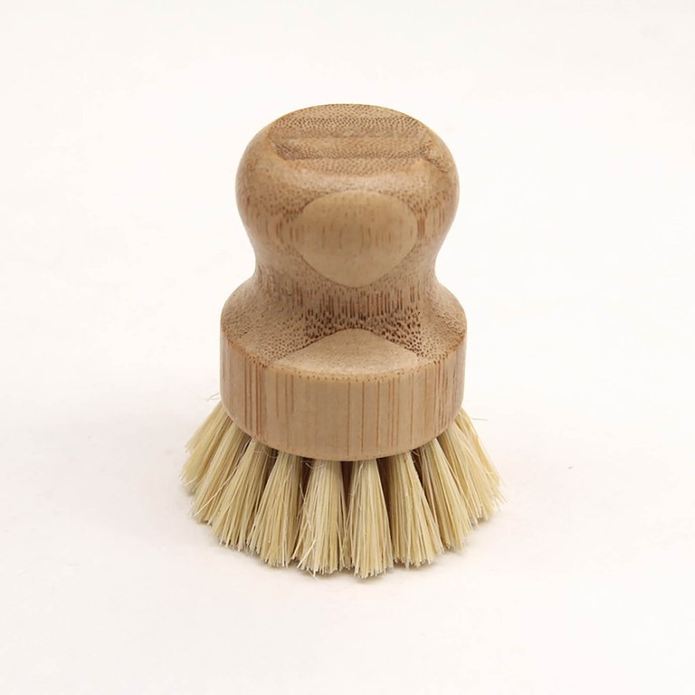 6Pcs Bamboo Dish Brush Head Soft Sisal Bristle Dish Natural