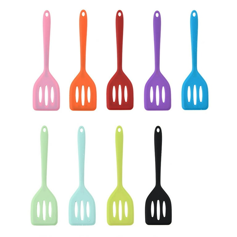 SPRING PARK Silicone Turner Spatula/Slotted Spatula, High Heat Resistant ,  Hygienic One Piece Design, Non Stick Rubber Kitchen Utensil for Fish, Eggs,  Pancakes 