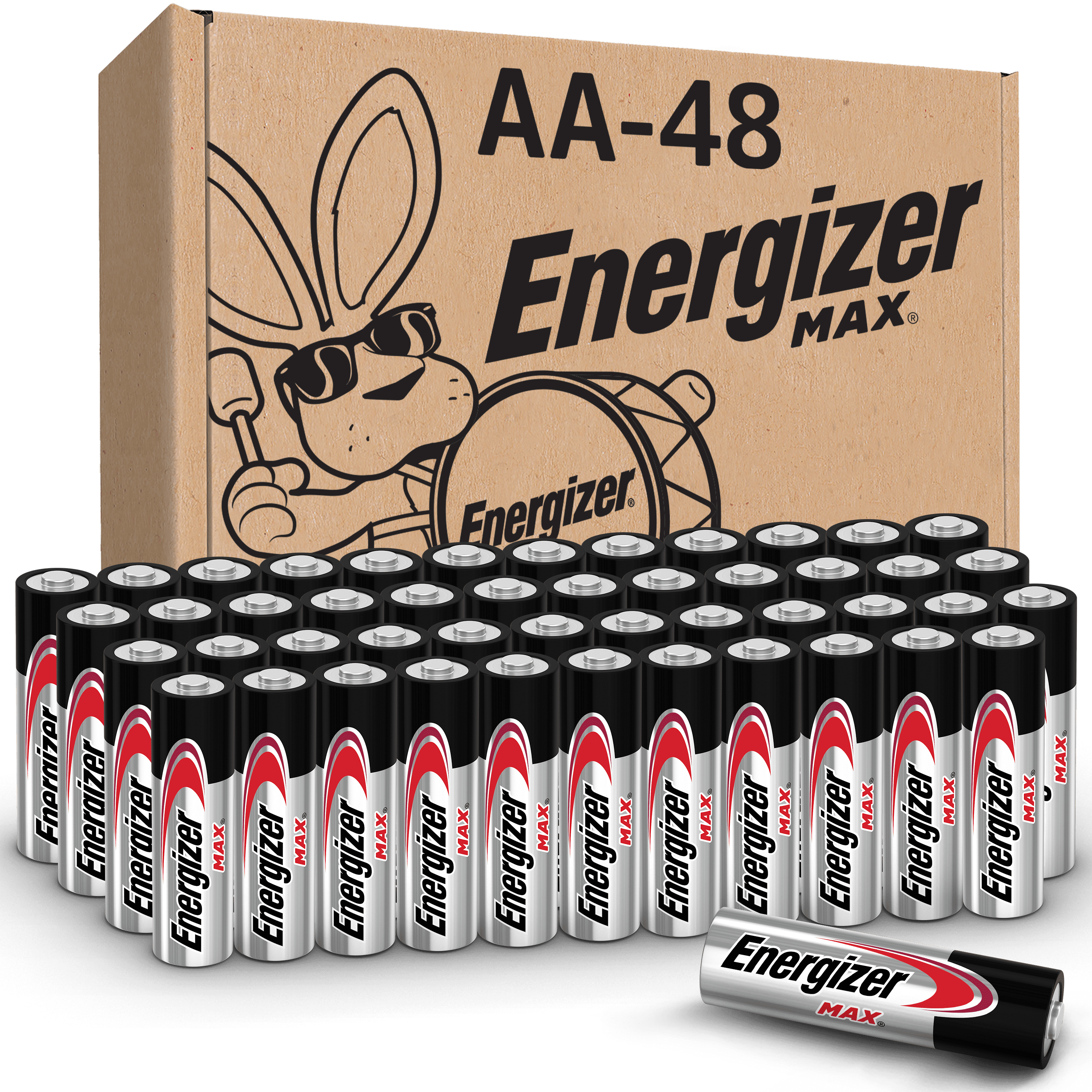 Energizer MAX AA Batteries (48 Pack), Double A Alkaline Batteries