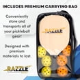 thumbnail image 2 of Razzle Rocket Wooden Pickleball Paddle 4 Pack - Includes 4 Paddles, 6 Pickle Balls & Carry Bag - Wood Pickleball Starter Set - The Perfect Way to Get Exercise & Have Fun with Friends and Family, 2 of 7