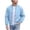Light Blue, variant on Men's Classic Bomber Jacket Solid Color Stand Collar Zip Up Lightweight Casual Outerwear Ribbed Cuffs Hem Windbreaker Daily Fashion Coat Olive Green