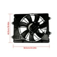 thumbnail image 2 of LABLT Engine Radiator Condenser Cooler Cooling Fan Assembly 2016-2021 Civic DX/LX/SE/EX/Sport HO3115174 190155BAA01 12V Black, 2 of 6