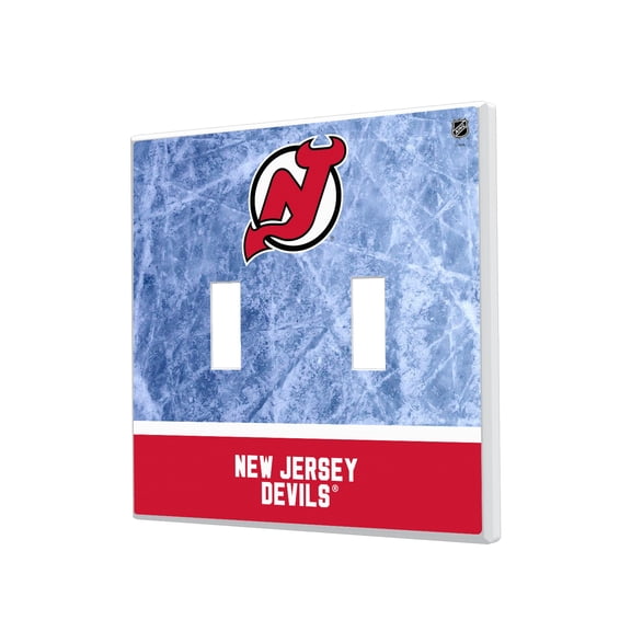 New Jersey Devils Wordmark Double Toggle Lightswitch Plate