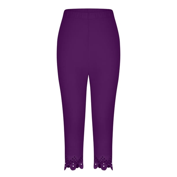 Purple capris leggings hotsell