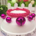 thumbnail image 5 of Farfi Cute Fashion Adjustable Nylon Dog Puppy Big Bells Collar Necklace Pet Supply (Pink Stoving Varnish,M), 5 of 13