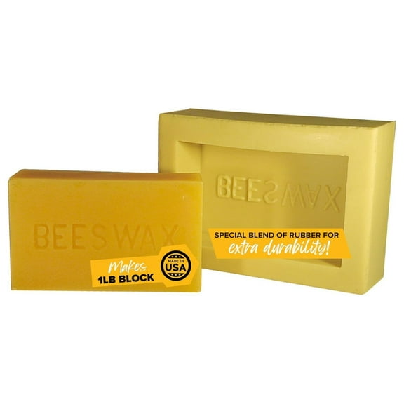 1 lb Beeswax Bar Mold, Durable Reusable Rubber Mold for Soap, Candle & Wax Block Crafting, Easy Release, Flexible Molding Tool for DIY, Handmade & Natural Projects
