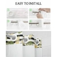 thumbnail image 5 of No Hook Shower Curtain with Snap in Liner, Black and White Striped Summer Pineapple Tropical Plant Hotel Shower Curtains for Bathroom, Washable Shower Curtain Liner Set with Mesh Top Window, 36"x72", 5 of 6