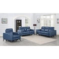 thumbnail image 4 of Sansa Ocean Blue Top Grain Leather Power Reclining Console Loveseat, 4 of 7