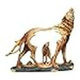 thumbnail image 3 of Unison Gifts MMD-190 7.5 In. Wolf Howling Woodlike Carving, 3 of 3