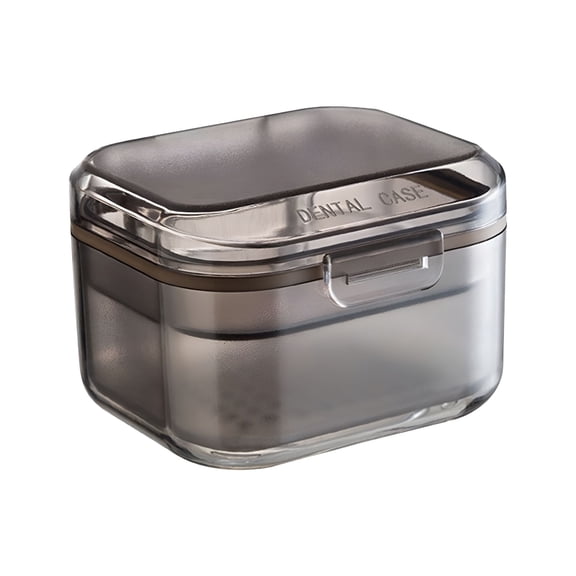 ACDANC Denture Bath Case,Retainer Cleaner Case with Lid,Denture Cup for Partial Dentures,Mouth Guard & Braces,Denture Soaking Container Case for Travel