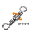 thumbnail image 4 of Fishing Barrel Swivel, 50Pcs 15lb Carbon Steel Terminal Tackle, Black, 4 of 6