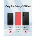 thumbnail image 6 of 3 in 1 for Samsung Galaxy S22 Plus Case, with 2 Pack Screen Protector, with Full Camera Cover Protection，Liquid Silicone Slim Shockproof Protective s22+ Phone Case [Microfiber Lining] (Red), 6 of 12