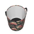 thumbnail image 3 of Balery Rose Flowers Round Laundry Basket with Handles Waterproof Freestanding Laundry Hamper for Clothes Toys in the Dorm and Family-Medium, 3 of 8