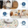 thumbnail image 3 of Washable Boho Floral Area Rug, Soft Low-Pile Faux Wool Non-Slip for Living Room Bedroom, 3 of 6