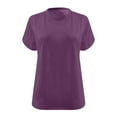 thumbnail image 6 of YUGYXL Summer Plus Size Tops for Women Casual Half Sleeve Blouse Classic V-Neck Solid Pullover Tops Loose Fit Soft Comfy Shirts, 6 of 7